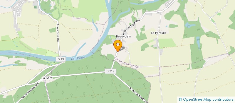 localisation de l'entreprise MONSIEUR BENJAMIN VERNOTTE  ASNANS-BEAUVOISIN