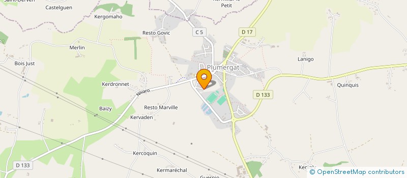 localisation de l'entreprise MONSIEUR BENJAMIN VIGOUREUX  PLUMERGAT