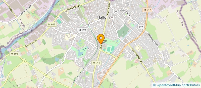 localisation de l'entreprise MONSIEUR BENJAMIN WARGNIER  HALLUIN