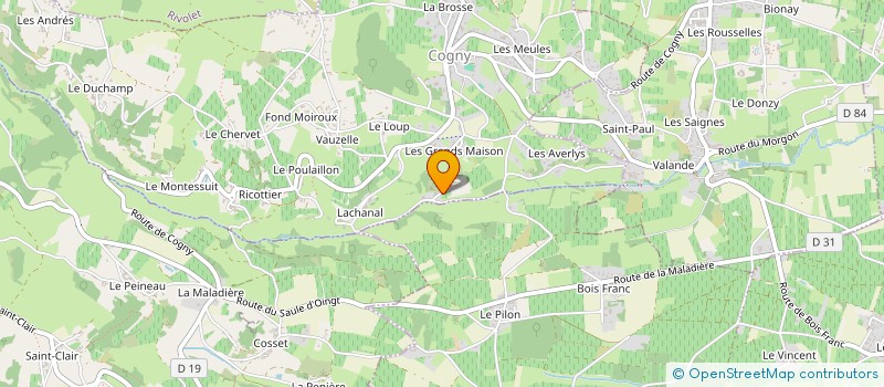 localisation de l'entreprise MONSIEUR BENJAMIN YVERNAY  COGNY