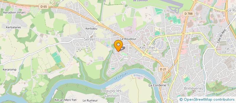 localisation de l'entreprise MONSIEUR BENJI STANDAERT  LANNION