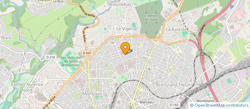 localisation de l'entreprise MONSIEUR BENNY BISSAUD à LIMOGES