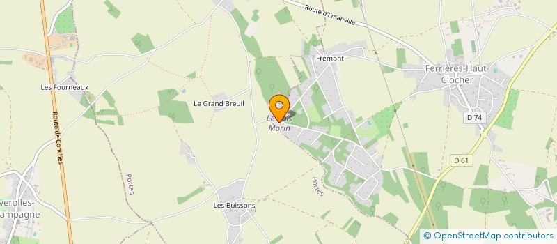 localisation de l'entreprise MONSIEUR BENOIST CUDORGE  FERRIERES-HAUT-CLOCHER