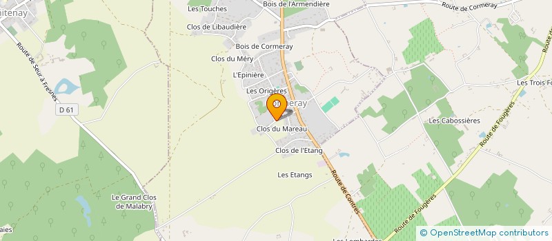 localisation de l'entreprise MONSIEUR BENOIT ANDRE  CORMERAY