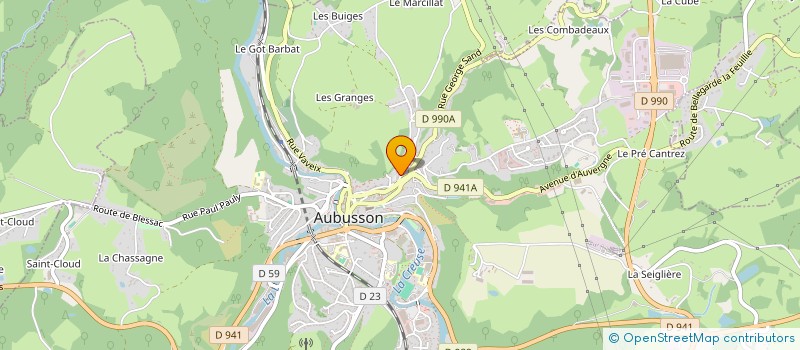 localisation de l'entreprise MONSIEUR BENOIT ARDANT  AUBUSSON