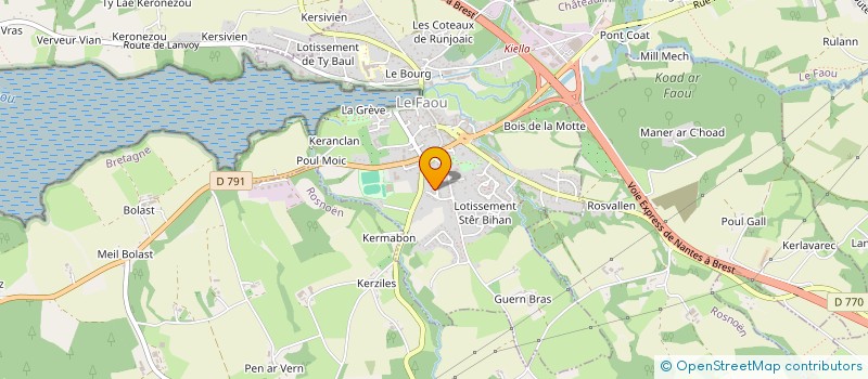 localisation de l'entreprise MONSIEUR BENOIT AUFFRET  LE FAOU