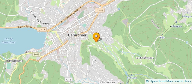 localisation de l'entreprise MONSIEUR BENOIT BADONNEL  GERARDMER