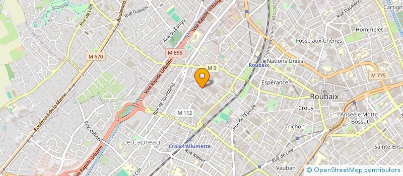 localisation de l'entreprise MONSIEUR BENOIT BECUWE à ROUBAIX