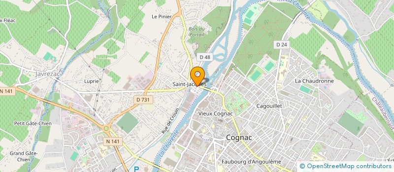 localisation de l'entreprise MONSIEUR BENOIT BERLANDIER à COGNAC