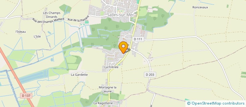 localisation de l'entreprise MONSIEUR BENOIT BESSAGUET  SALLES-SUR-MER