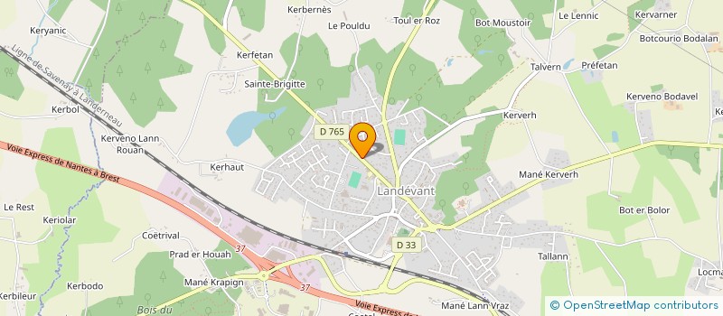 localisation de l'entreprise MONSIEUR BENOIT BRIENDO  LANDEVANT