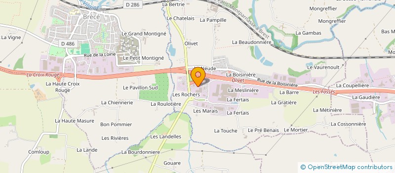 localisation de l'entreprise MONSIEUR BENOIT BRION  BRECE