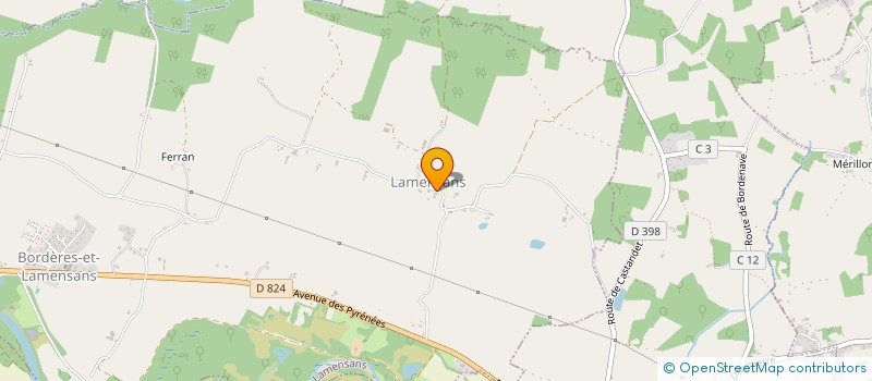 localisation de l'entreprise MONSIEUR BENOIT BUNODIERE  BORDERES-ET-LAMENSANS