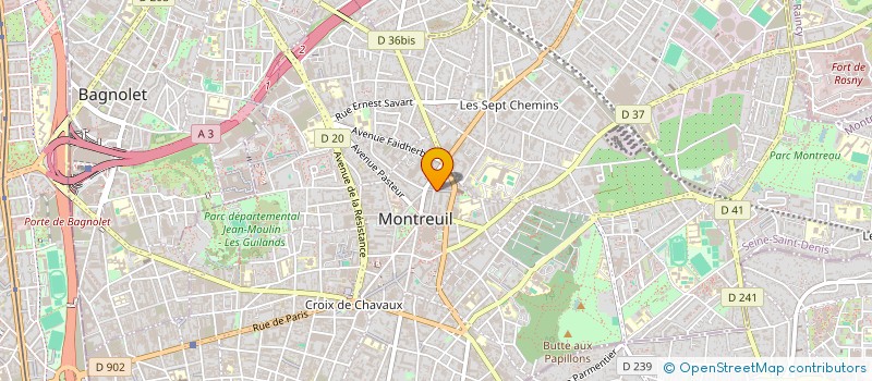 localisation de l'entreprise MONSIEUR BENOIT BURTON à MONTREUIL