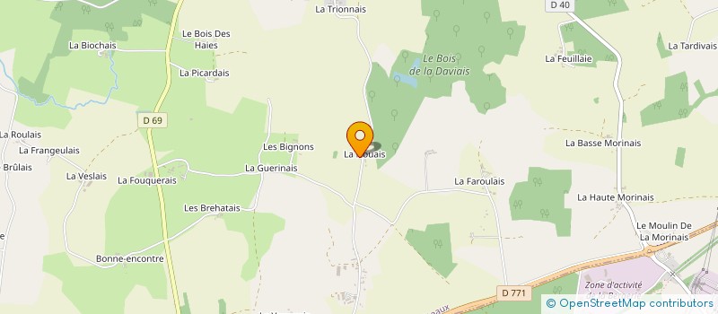 localisation de l'entreprise MONSIEUR BENOIT CADOREL  SAINT-AUBIN-DES-CHATEAUX