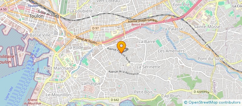 localisation de l'entreprise MONSIEUR BENOIT CAMUS  TOULON