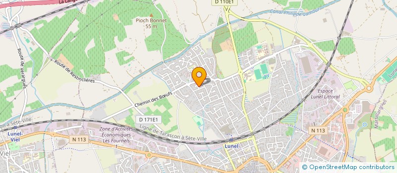 localisation de l'entreprise MONSIEUR BENOIT CANAGUIER  LUNEL