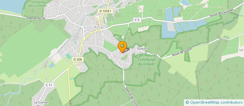 localisation de l'entreprise MONSIEUR BENOIT CAZES  ARSAC