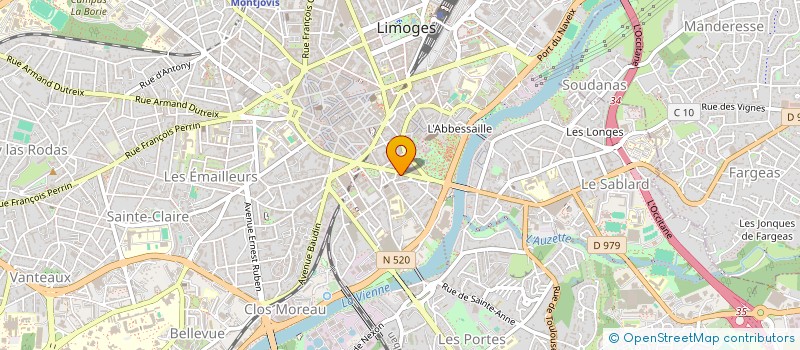 localisation de l'entreprise MONSIEUR BENOIT CERTOUX à LIMOGES