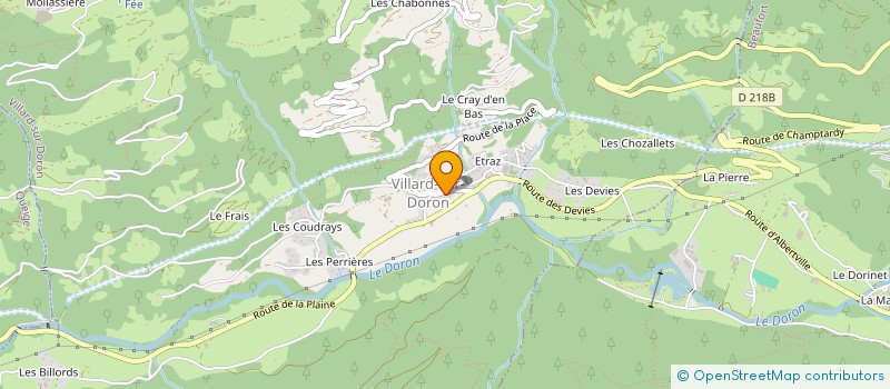 localisation de l'entreprise MONSIEUR BENOIT CHALAIS  VILLARD-SUR-DORON