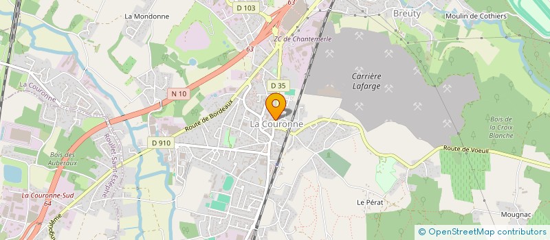 localisation de l'entreprise MONSIEUR BENOIT CHAMOULEAU  LA COURONNE