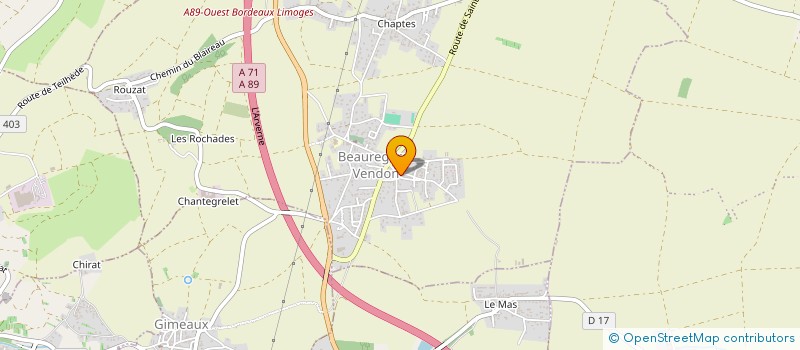 localisation de l'entreprise MONSIEUR BENOIT CHAPOT  BEAUREGARD-VENDON