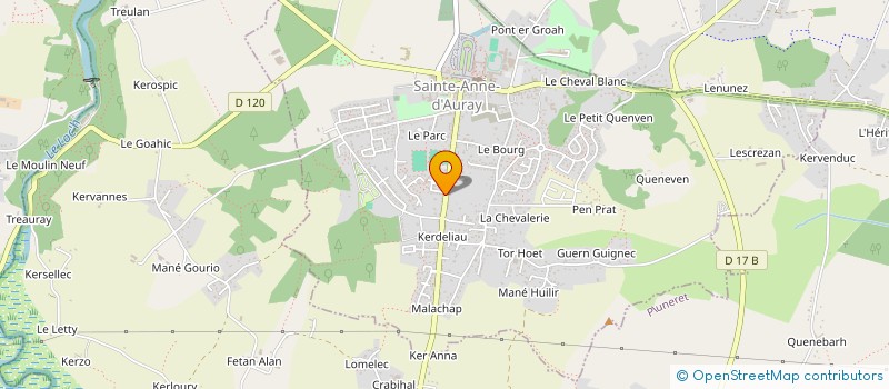 localisation de l'entreprise MONSIEUR BENOIT CHARRIERE à SAINTE-ANNE-D'AURAY