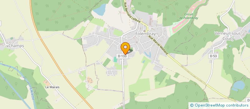 localisation de l'entreprise MONSIEUR BENOIT CHOLLET  FOLEMBRAY