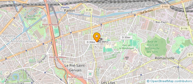 localisation de l'entreprise MONSIEUR BENOIT CIMBE à PANTIN