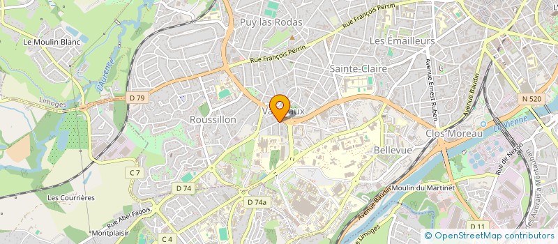 localisation de l'entreprise MONSIEUR BENOIT COLAS à LIMOGES
