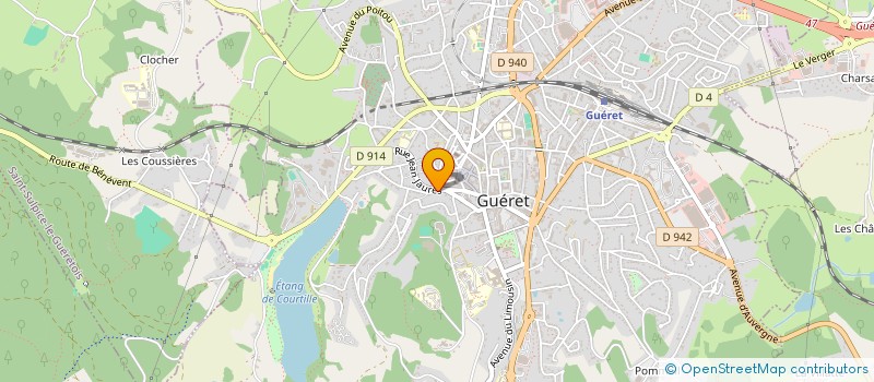 localisation de l'entreprise MONSIEUR BENOIT COULAUD à GUERET
