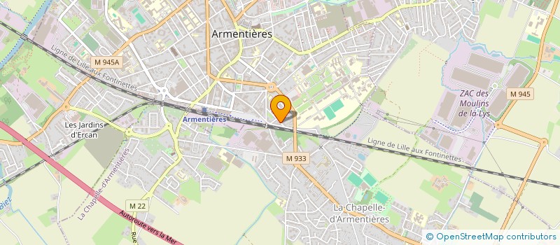 localisation de l'entreprise MONSIEUR BENOIT COUSIN  ARMENTIERES