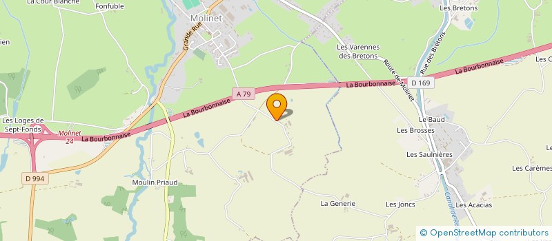 localisation de l'entreprise MONSIEUR BENOIT CRETIN  MOLINET