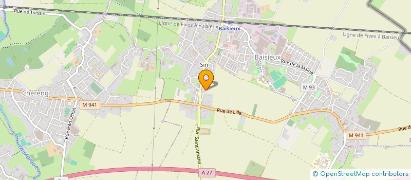 localisation de l'entreprise MONSIEUR BENOIT CROMBEZ  BAISIEUX