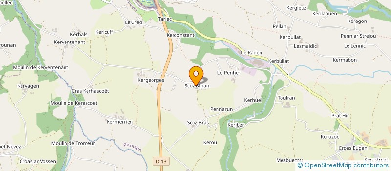 localisation de l'entreprise MONSIEUR BENOIT DARE  PLOUVIEN