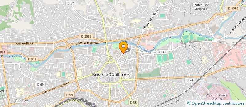 localisation de l'entreprise MONSIEUR BENOIT DE L'ESTANG DU RUSQUEC  BRIVE-LA-GAILLARDE