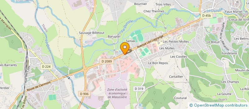 localisation de l'entreprise MONSIEUR BENOIT DE NEVE  THIERS