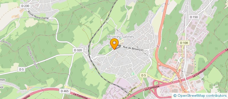 localisation de l'entreprise MONSIEUR BENOIT DECREUSE  MISEREY SALINES