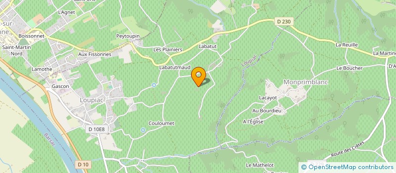 localisation de l'entreprise MONSIEUR BENOIT DEJEAN  LOUPIAC