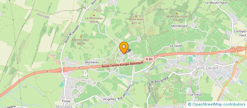 localisation de l'entreprise MONSIEUR BENOIT DELORME  MOROGES