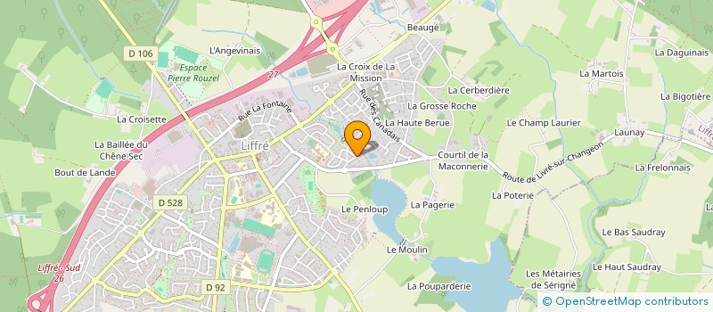 localisation de l'entreprise MONSIEUR BENOIT DEROUARD  LIFFRE