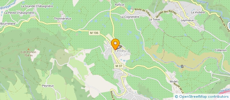 localisation de l'entreprise MONSIEUR BENOIT DESCOURS  CELLIEU