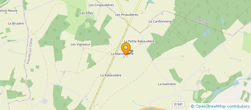 localisation de l'entreprise MONSIEUR BENOIT DETOT  BOSSAY-SUR-CLAISE