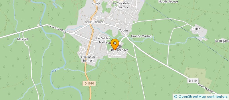 localisation de l'entreprise MONSIEUR BENOIT DOMECQ-CAZAUX  BELIN-BELIET