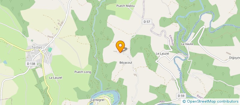 localisation de l'entreprise MONSIEUR BENOIT DONADILLE  TEILLET