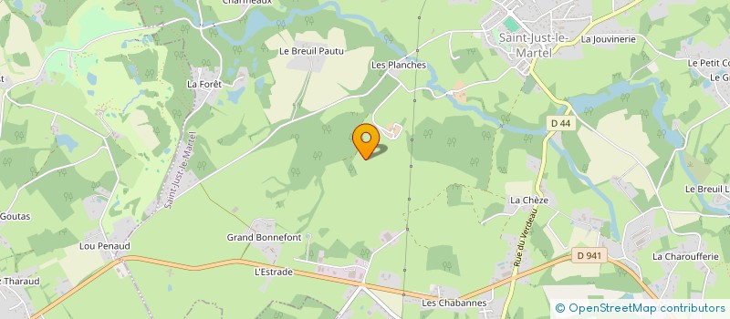 localisation de l'entreprise MONSIEUR BENOIT DUTREIX  SAINT-JUST-LE-MARTEL