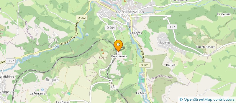 localisation de l'entreprise MONSIEUR BENOIT FABRY  MARCILLAC-VALLON