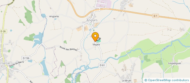 localisation de l'entreprise MONSIEUR BENOIT FALGUIERE  ANGLARS-SAINT-FELIX