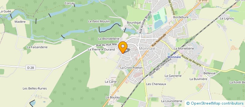 localisation de l'entreprise MONSIEUR BENOIT FRADIN  MONNAIE