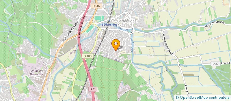 localisation de l'entreprise MONSIEUR BENOIT FROGNET  BEDARRIDES